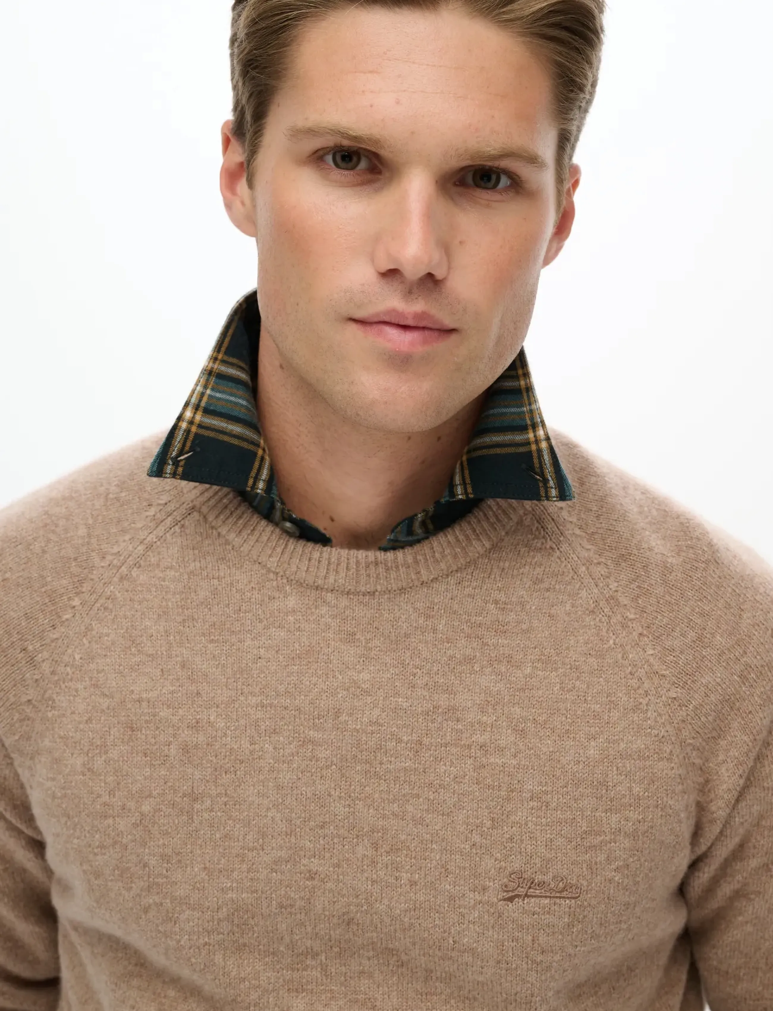 Superdry - WOOL BLEND JUMPER - rund hals - macadamia brown marl - 3