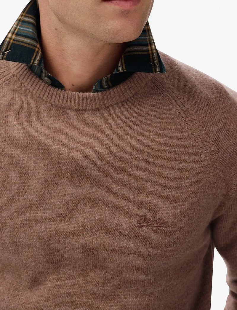 Superdry - WOOL BLEND JUMPER - rund hals - macadamia brown marl - 3