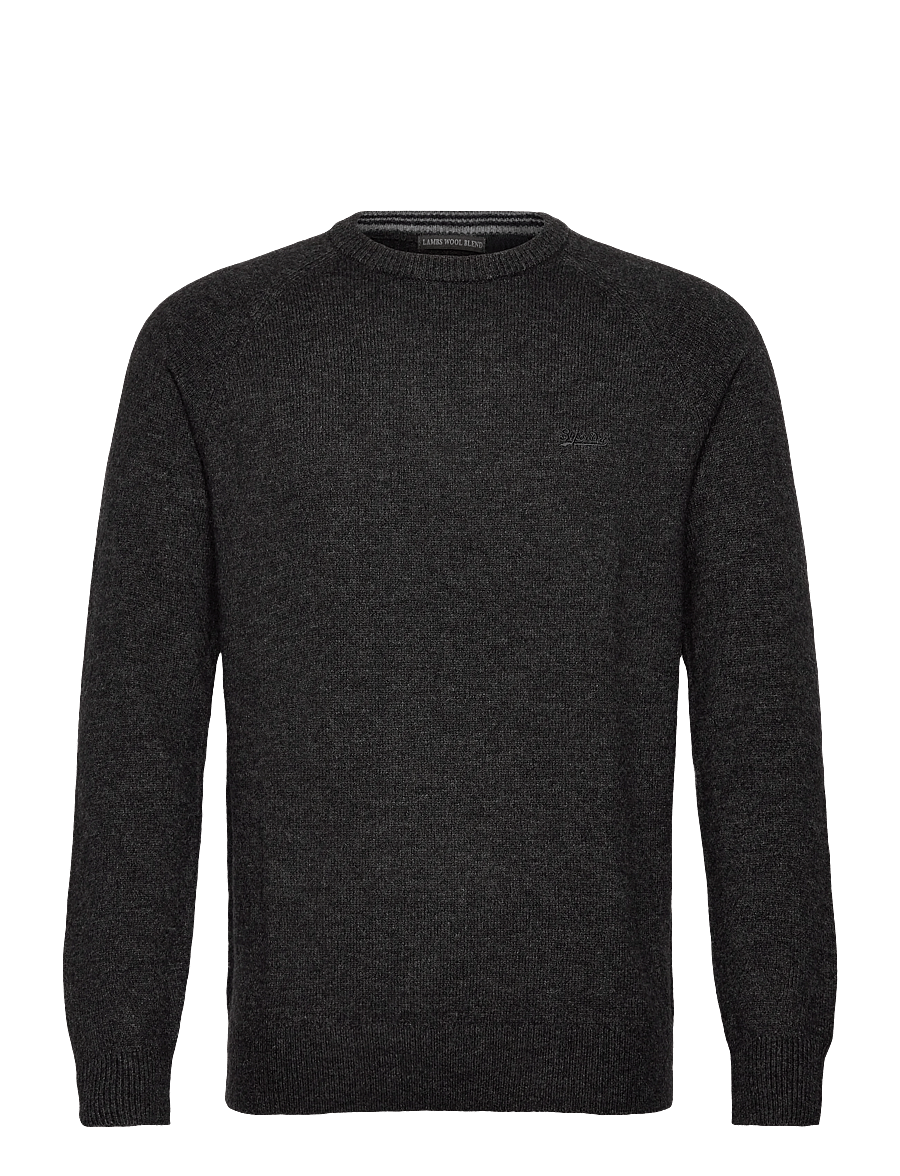 Superdry - WOOL BLEND JUMPER - Ümmarguse kaelusega kudumid - midnight charcoal marl - 1