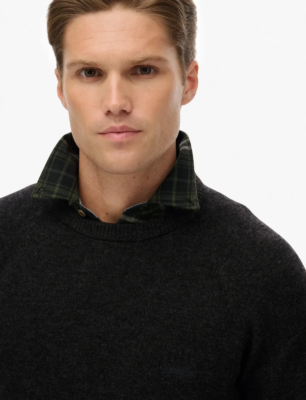 Superdry - WOOL BLEND JUMPER - pyöreäaukkoiset - midnight charcoal marl - 3