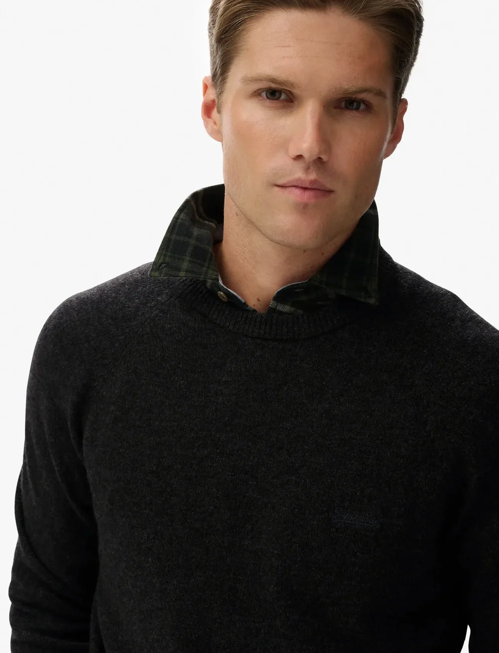 Superdry - WOOL BLEND JUMPER - pyöreäaukkoiset - midnight charcoal marl - 4