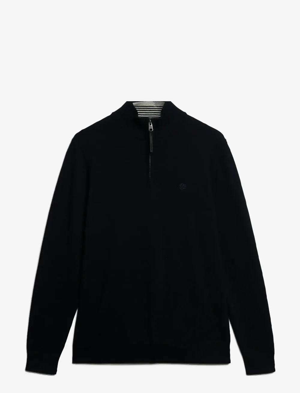 Superdry - ESSENTIALS COTTON HALF ZIP - half zip-tröjor - eclipse navy marl - 1