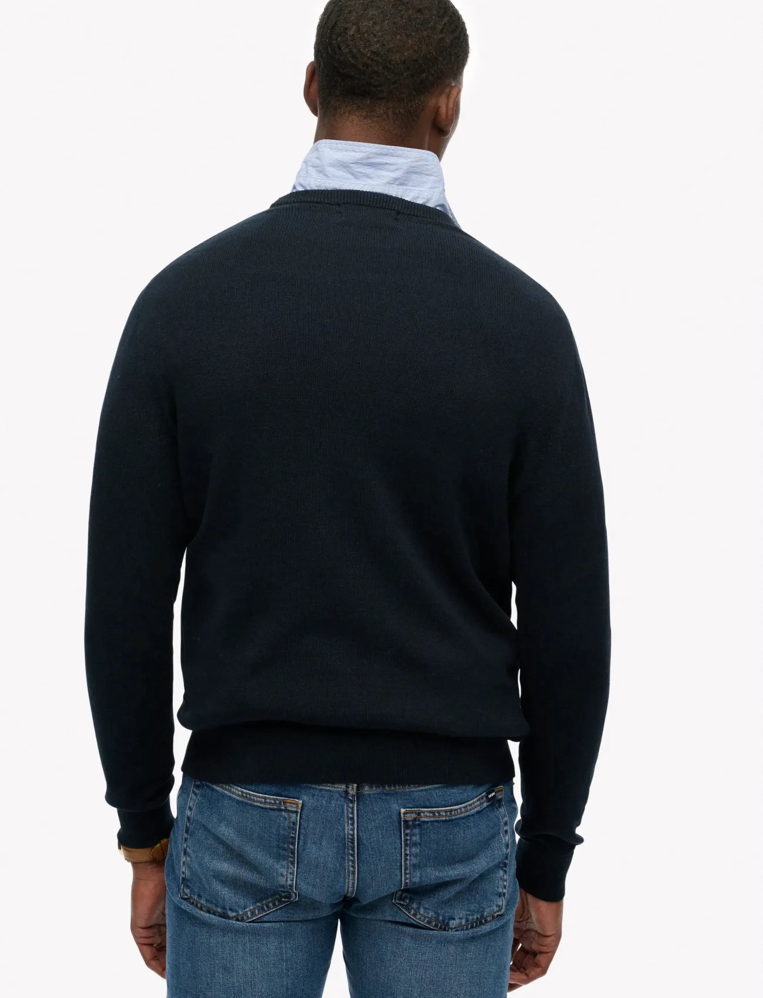 Superdry ESSENTIALS COTTON JUMPER - Vatertag - ECLIPSE NAVY MARL / navy