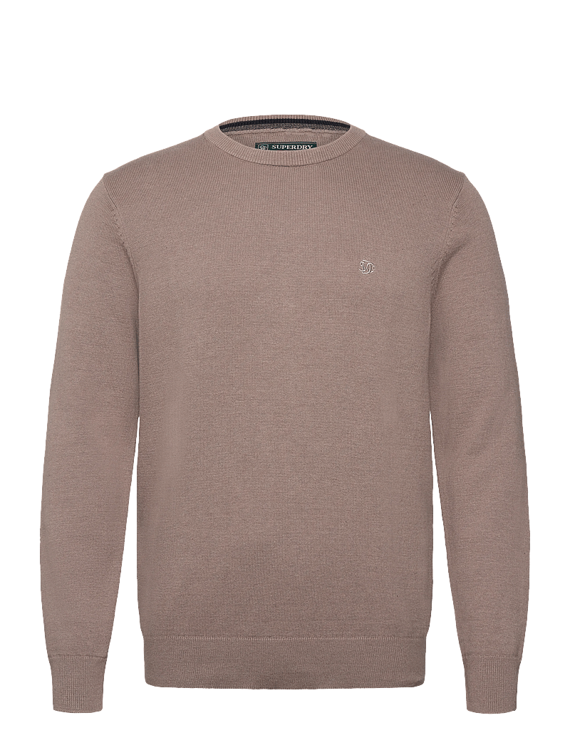 Superdry - ESSENTIALS COTTON JUMPER - rund hals - husk brown marl - 1