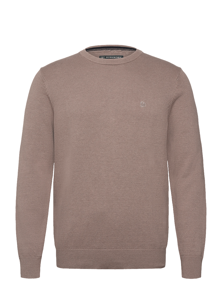 Superdry - ESSENTIALS COTTON JUMPER - round necks - husk brown marl - 1