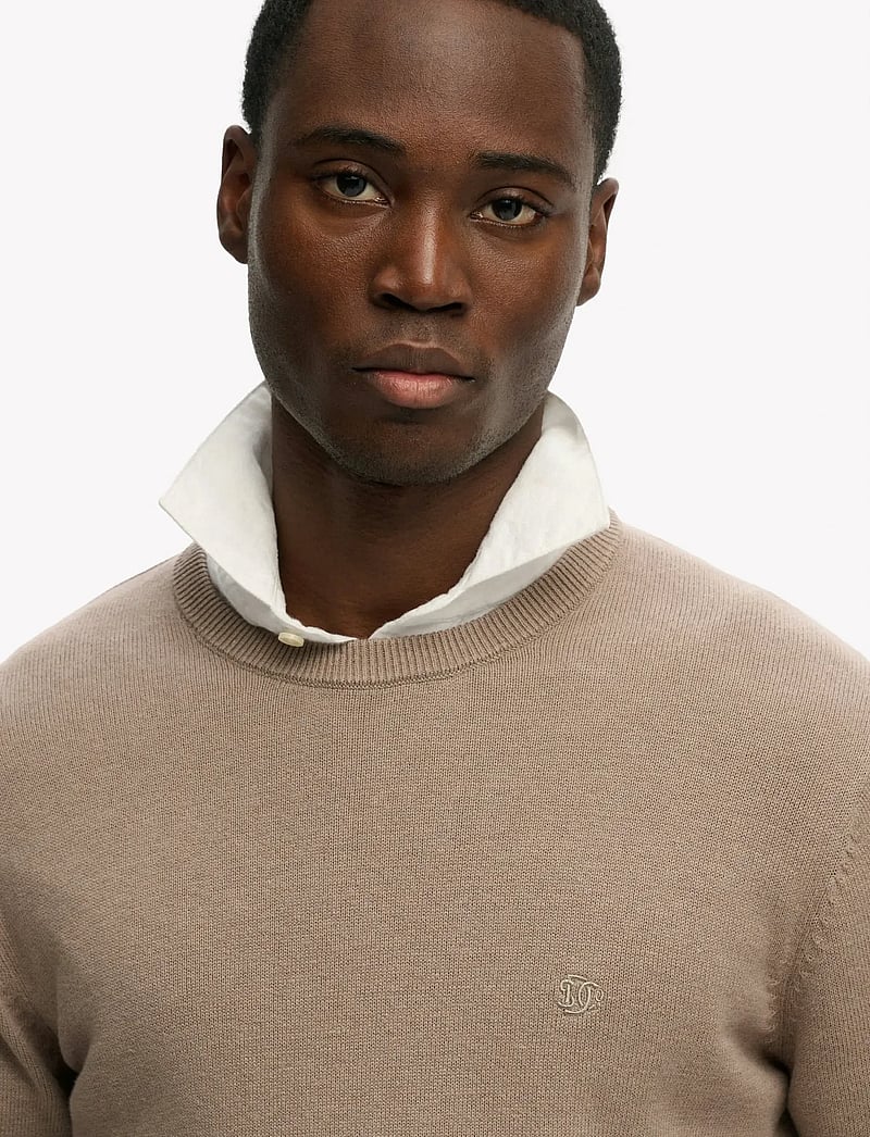 Superdry - ESSENTIALS COTTON JUMPER - rund hals - husk brown marl - 3
