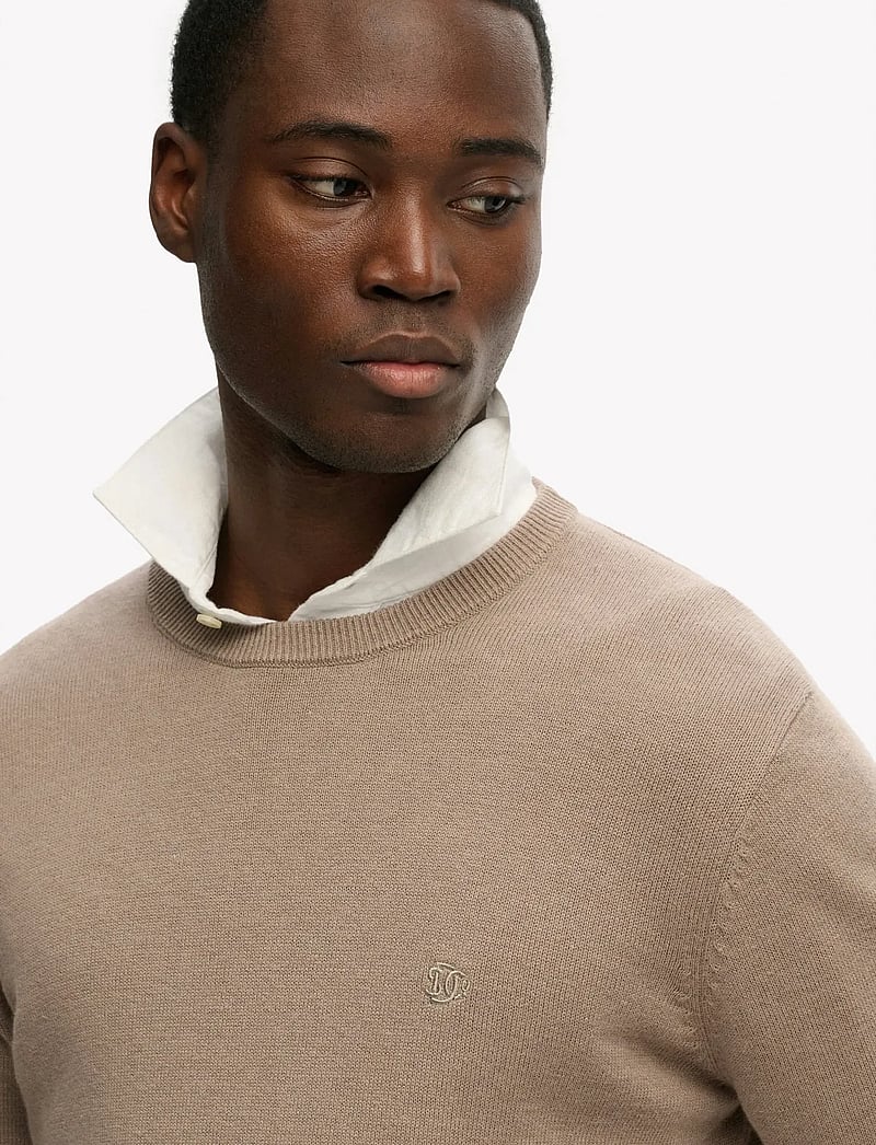 Superdry - ESSENTIALS COTTON JUMPER - rund hals - husk brown marl - 4