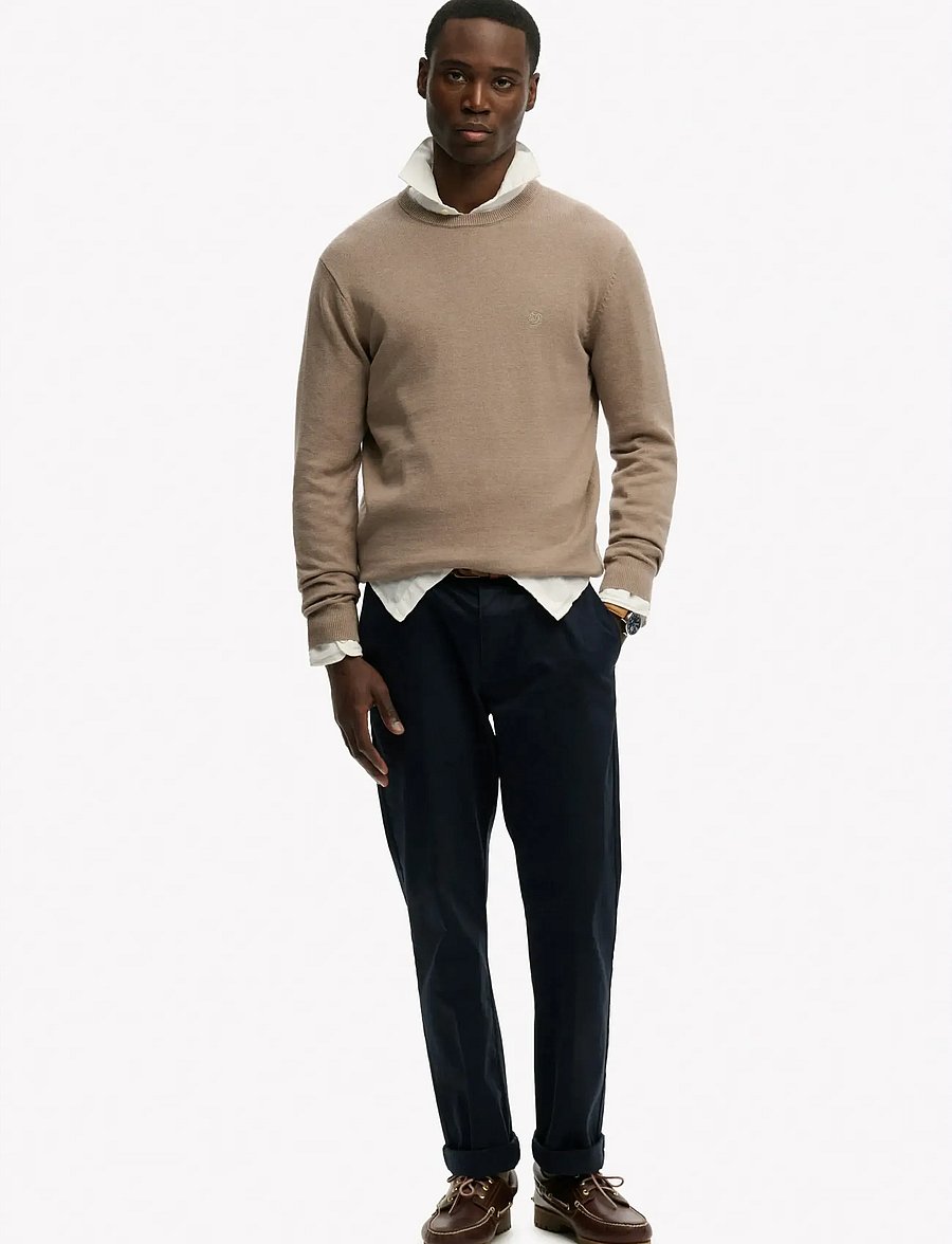 Superdry - ESSENTIALS COTTON JUMPER - round necks - husk brown marl - 5