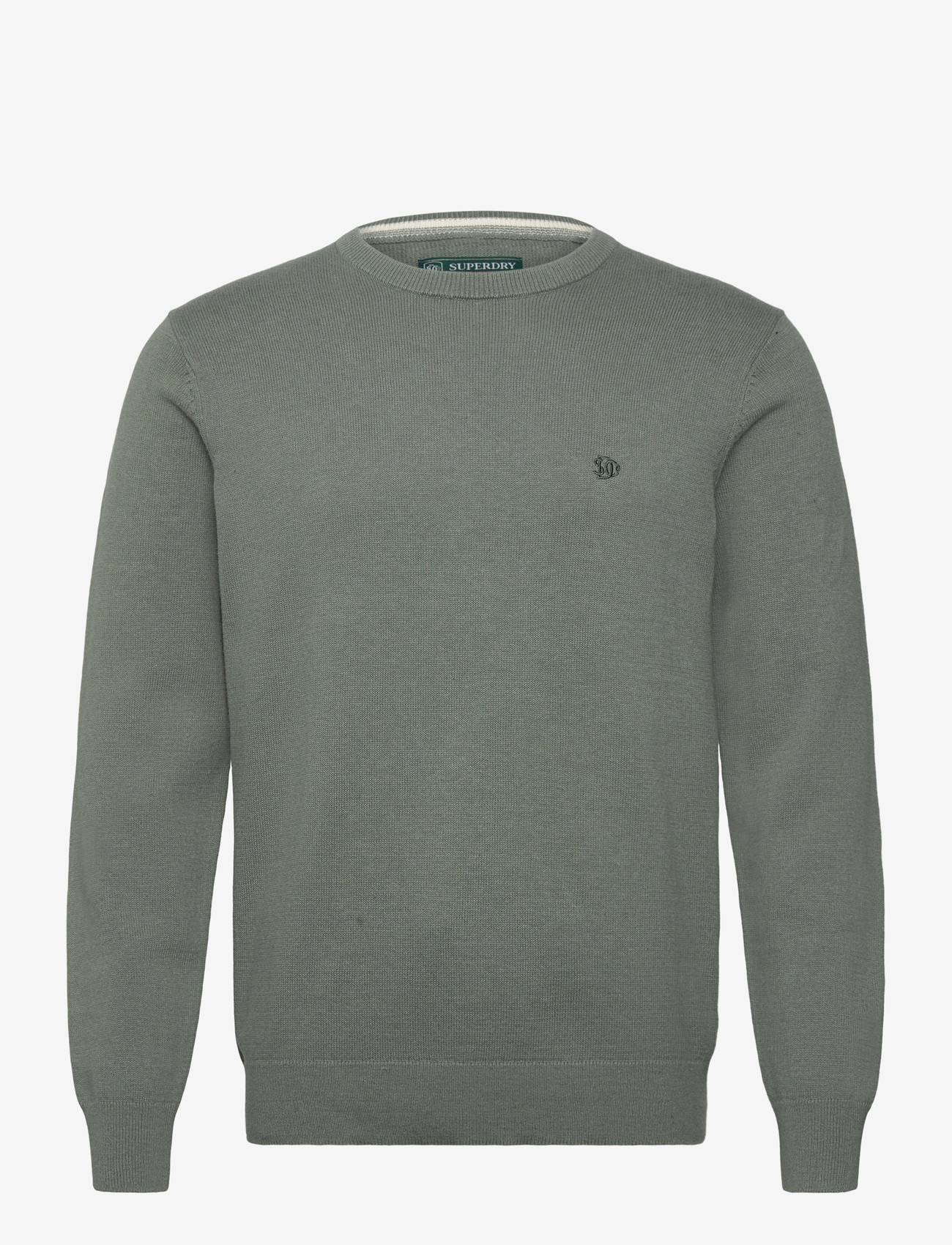 Superdry - ESSENTIALS COTTON JUMPER - trøjer - lily pad green marl - 1