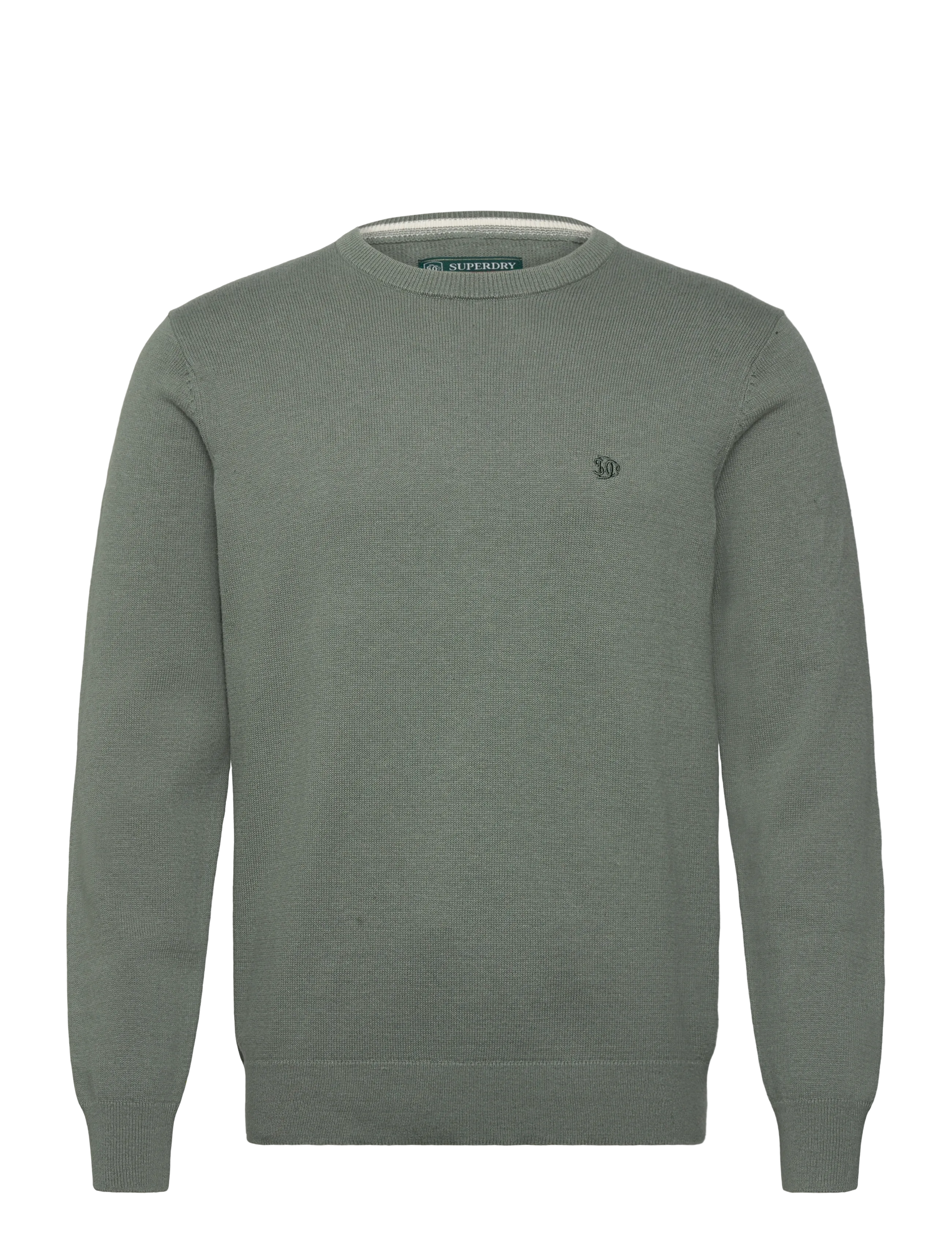 Superdry ESSENTIALS COTTON JUMPER - Deals - LILY PAD GREEN MARL / khaki/green