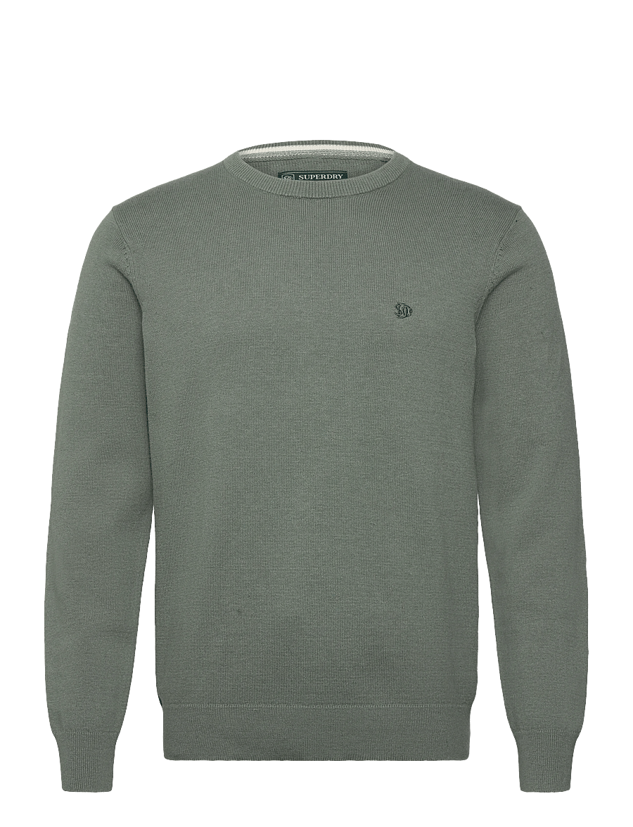 Superdry - ESSENTIALS COTTON JUMPER - Ümmarguse kaelusega kudumid - lily pad green marl - 1