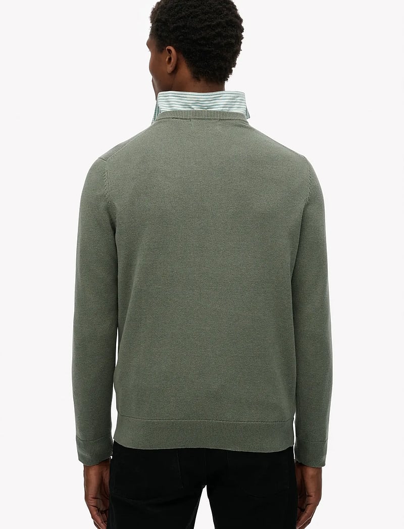 Superdry - ESSENTIALS COTTON JUMPER - rund hals - lily pad green marl - 5