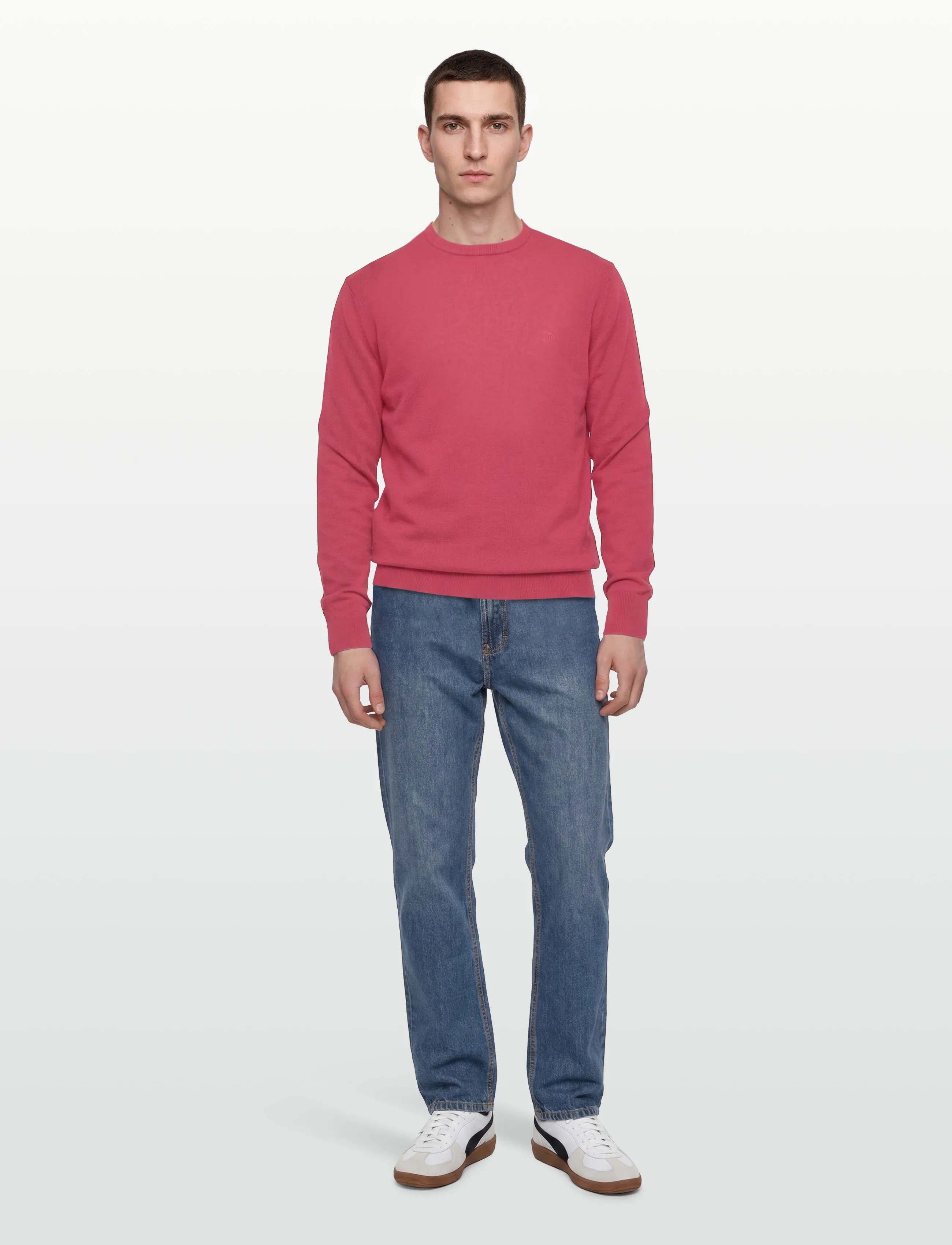 Superdry Essentials Cotton Jumper, Mænd, Rundhalset Jumper, Pink, Str: XL