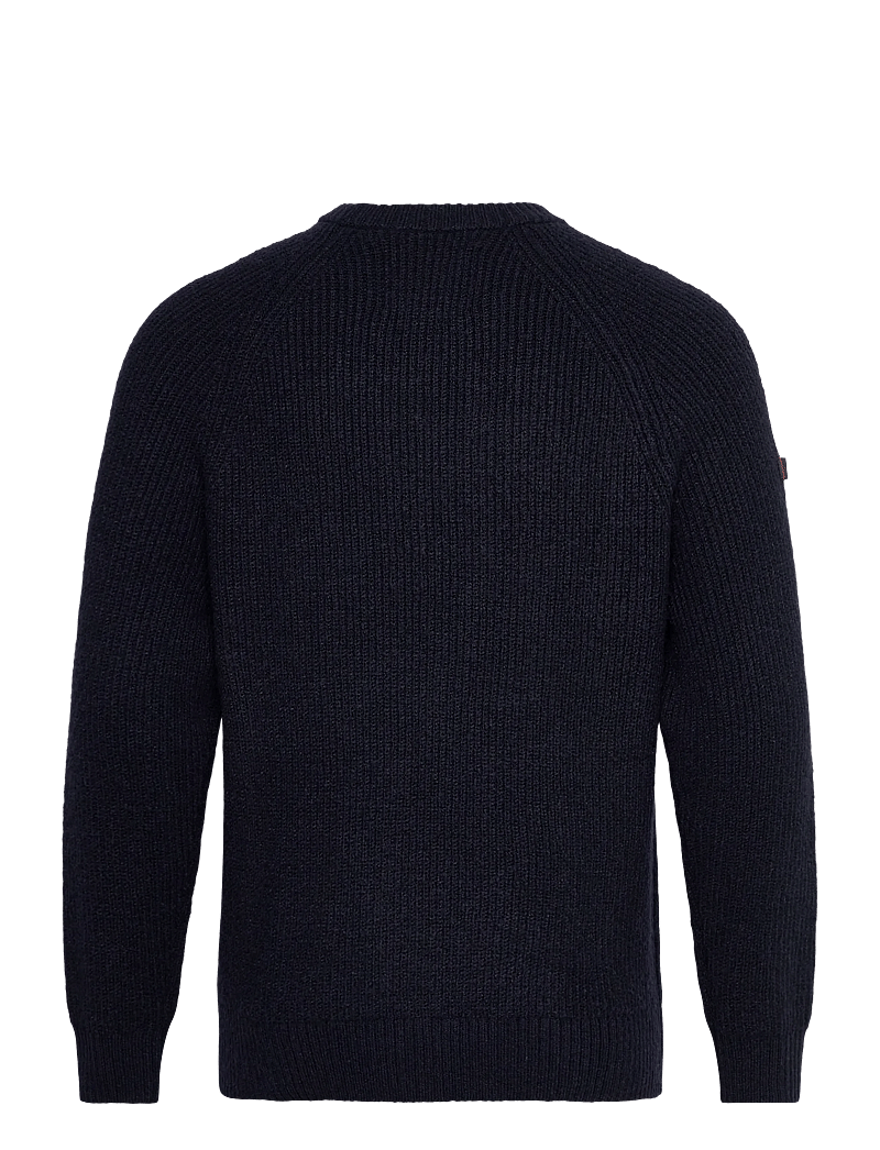 Superdry - CHUNKY RAGLAN JUMPER - Ümmarguse kaelusega kudumid - eclipse navy - 2