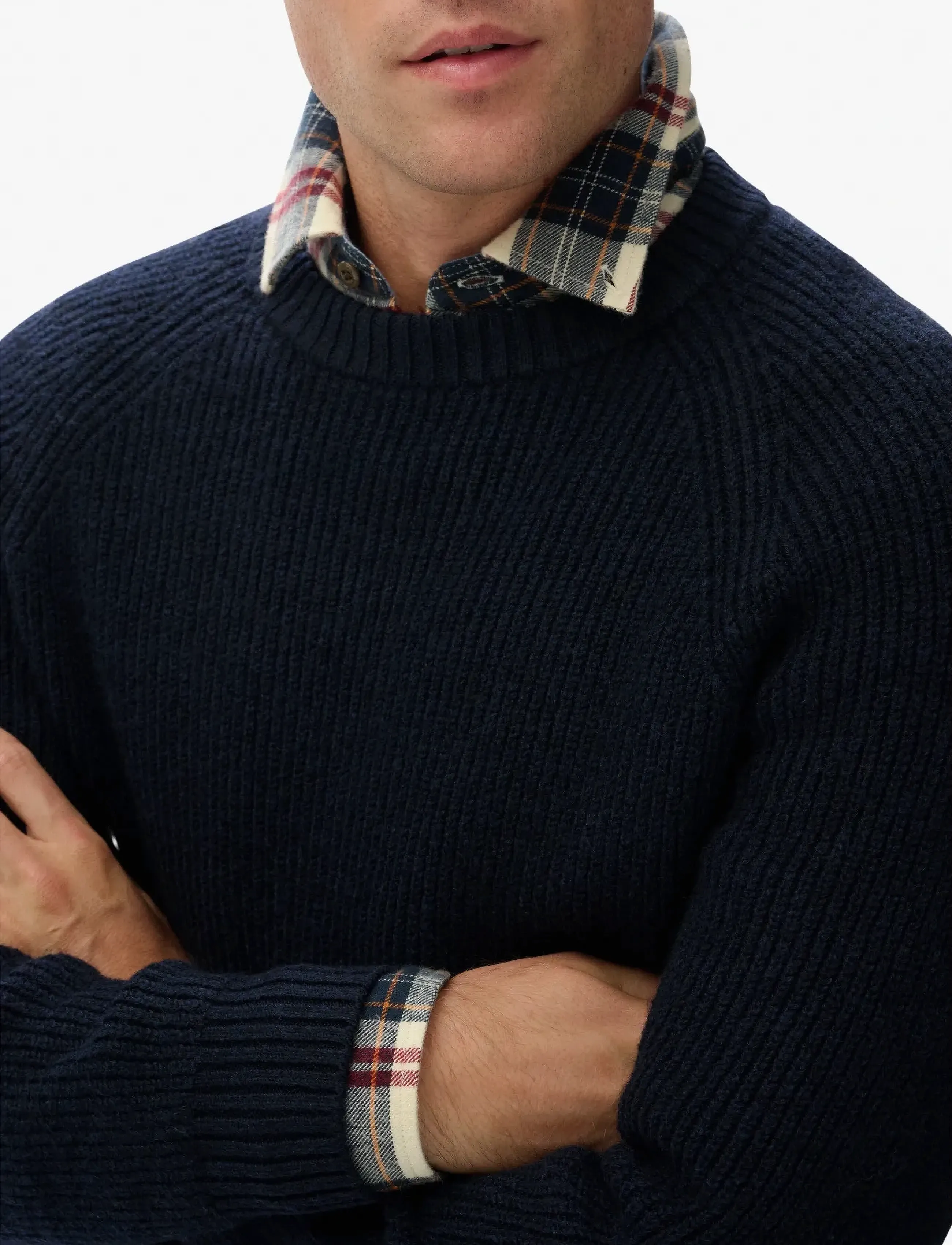 Superdry - CHUNKY RAGLAN JUMPER - rundhals - eclipse navy - 4