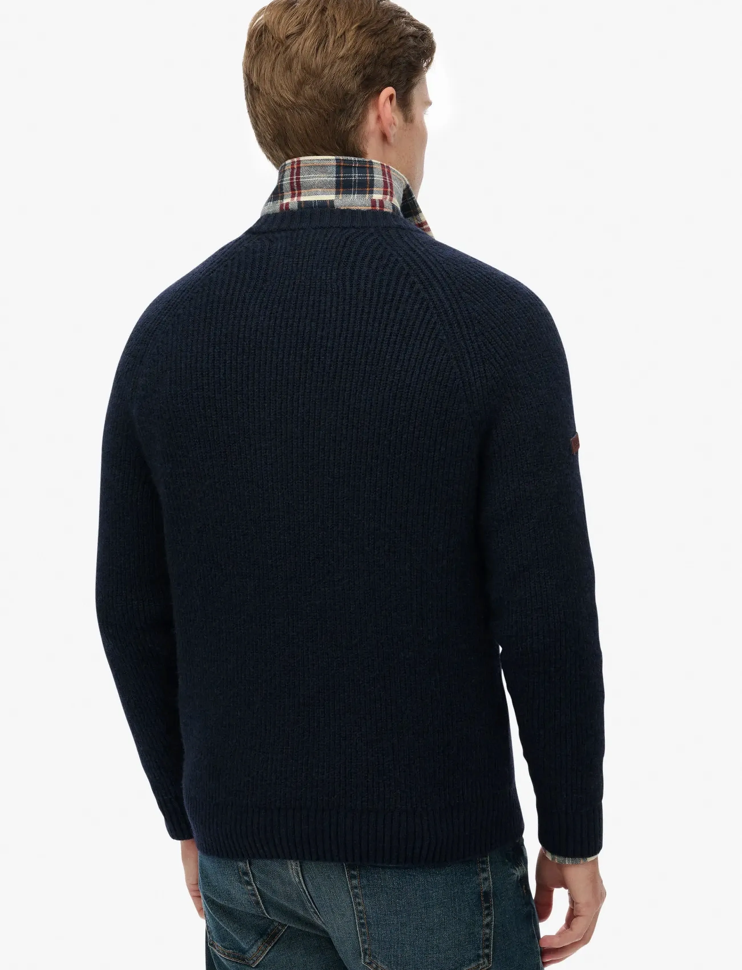Superdry Jersey Chunky Raglan stickade tröjor herr – bild 8