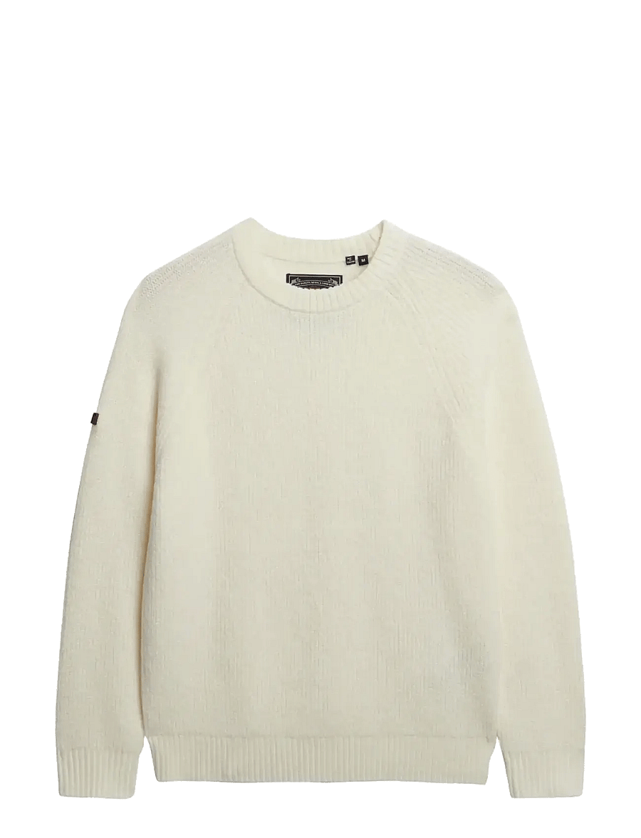 Superdry - CHUNKY RAGLAN JUMPER - rund hals - winter cream - 1
