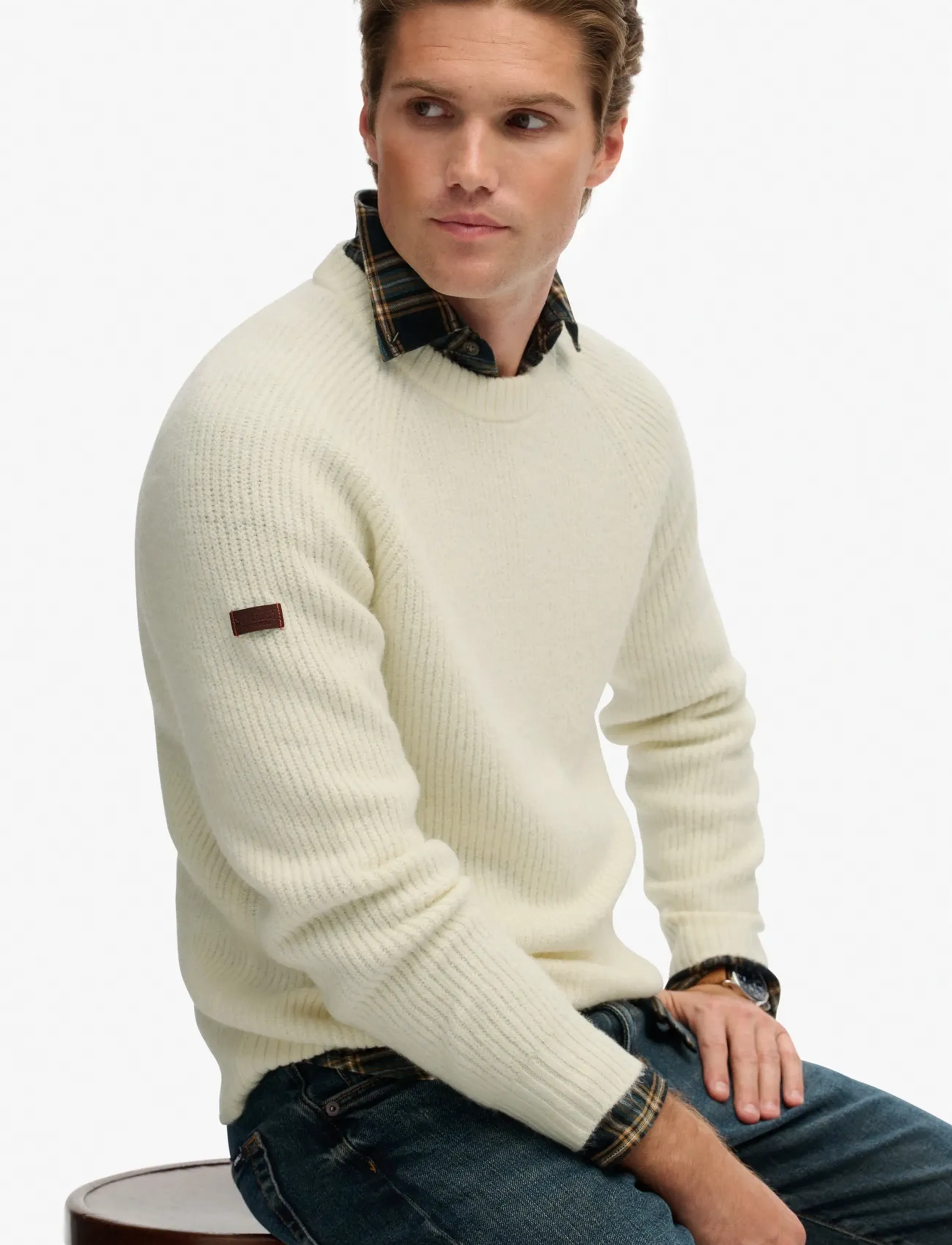 Superdry - CHUNKY RAGLAN JUMPER - rundhals - winter cream - 3