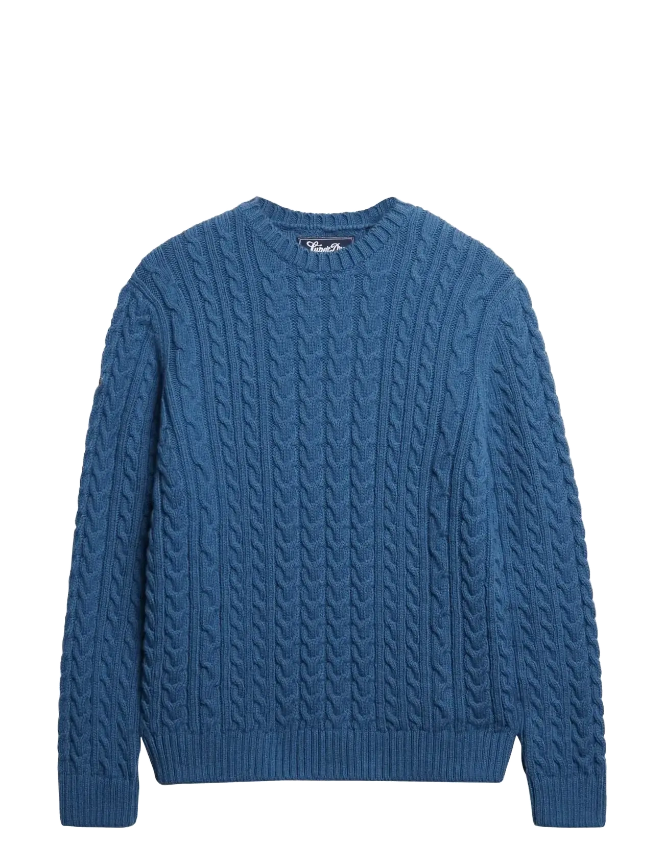Superdry JACOB CABLE JUMPER - Strickmode - COAST BLUE / blue