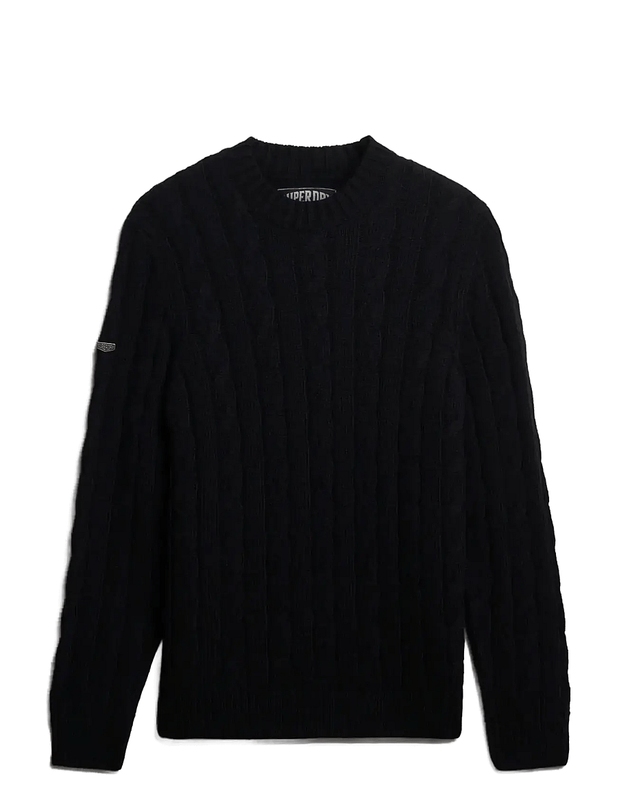 Superdry - JACOB CABLE JUMPER - round necks - eclipse navy - 1