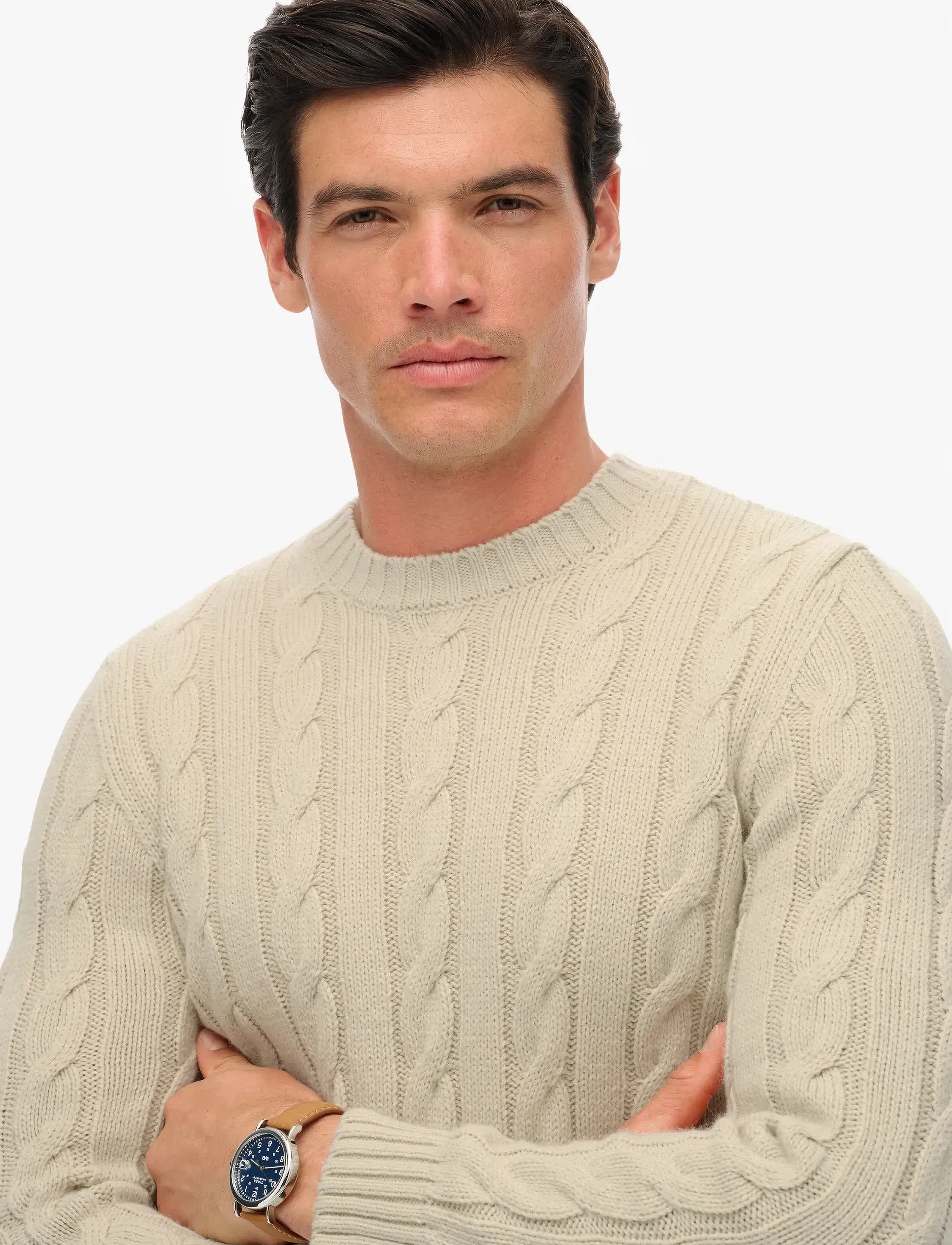 Superdry - JACOB CABLE JUMPER - kudumid - ecru - 2