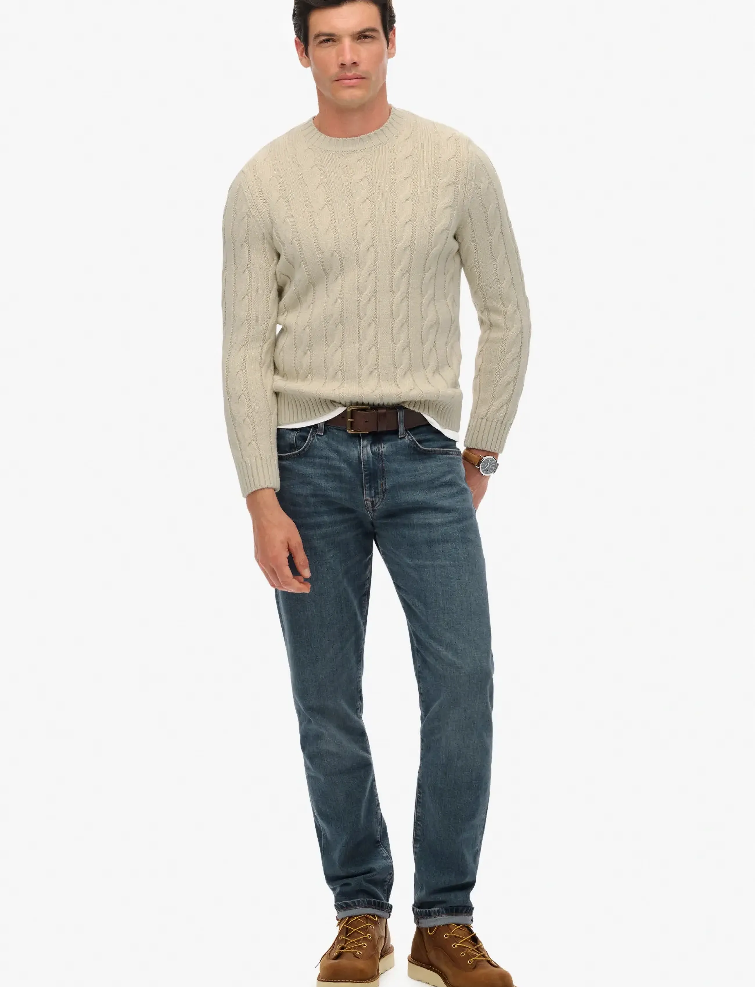 Superdry - JACOB CABLE JUMPER - kudumid - ecru - 4