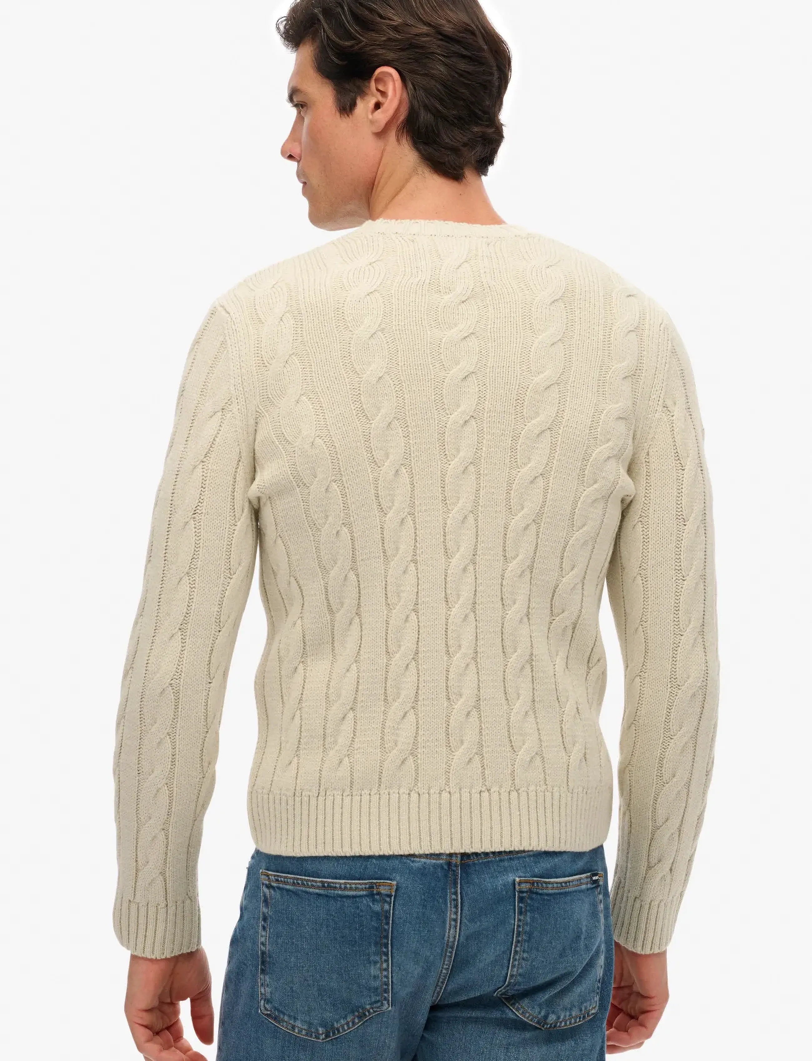 Superdry - JACOB CABLE JUMPER - kudumid - ecru - 5
