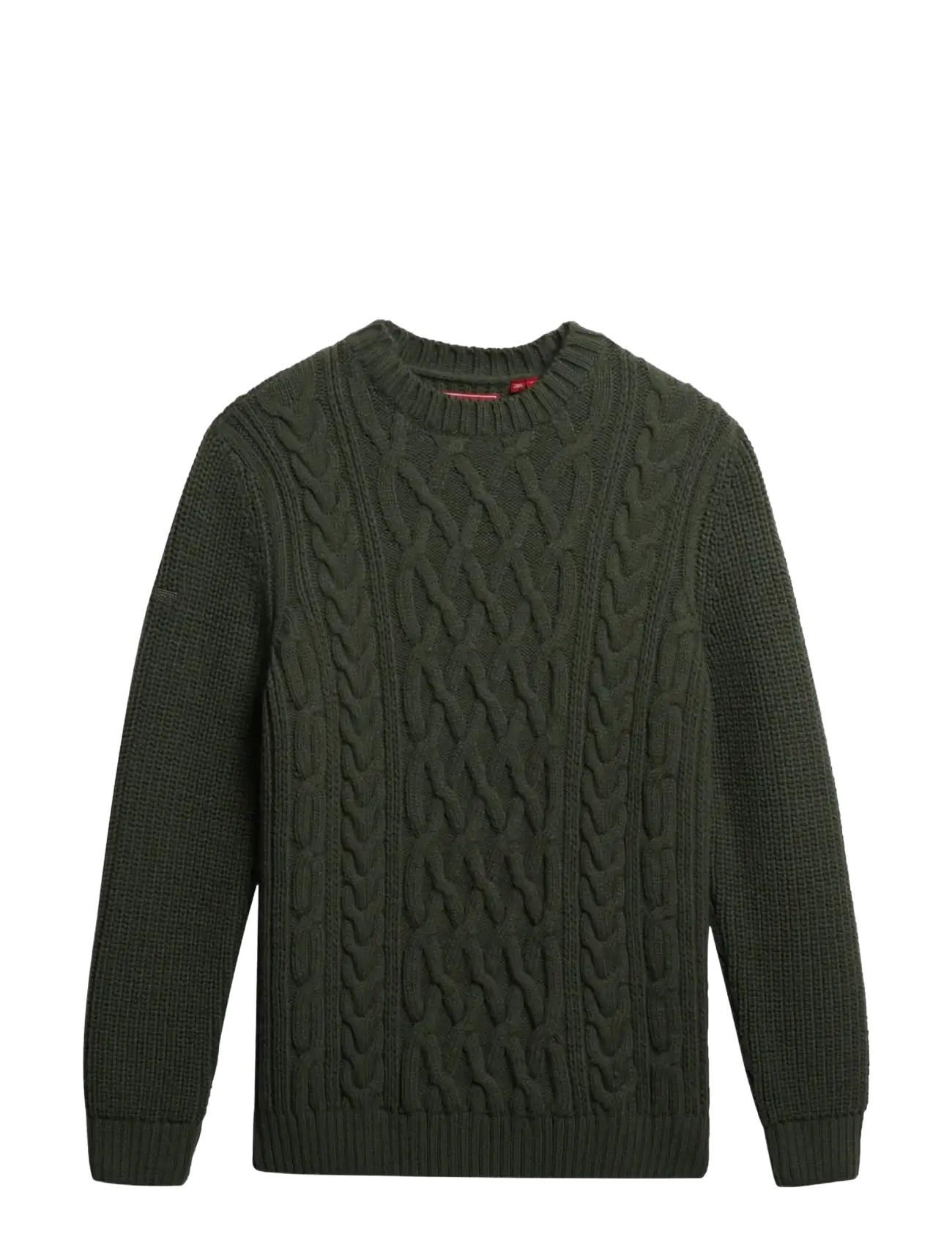 Superdry JACOB CABLE JUMPER - Knitwear - SAGE GREEN / khaki/green