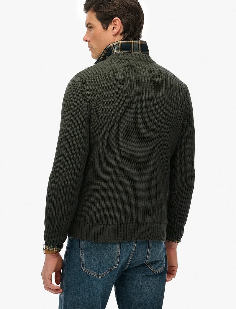 Superdry - JACOB CABLE JUMPER - rund hals - sage green - 5