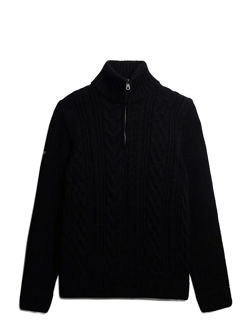 Superdry - JACOB CABLE KNIT HALF ZIP - pullover mit halbem reißverschluss - eclipse navy - 1