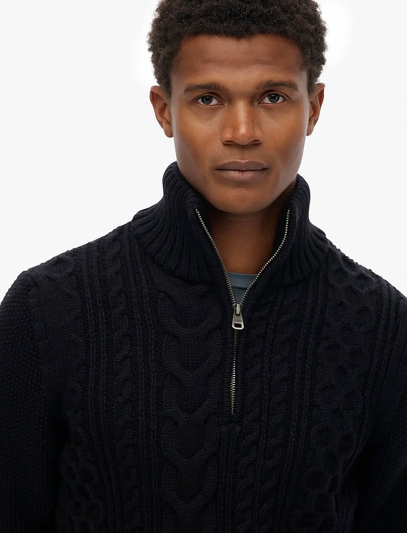 Superdry - JACOB CABLE KNIT HALF ZIP - pullover mit halbem reißverschluss - eclipse navy - 2