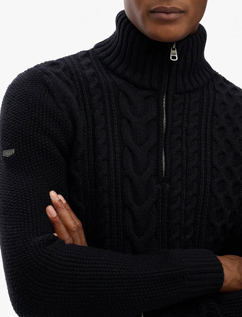 Superdry - JACOB CABLE KNIT HALF ZIP - pullover mit halbem reißverschluss - eclipse navy - 3