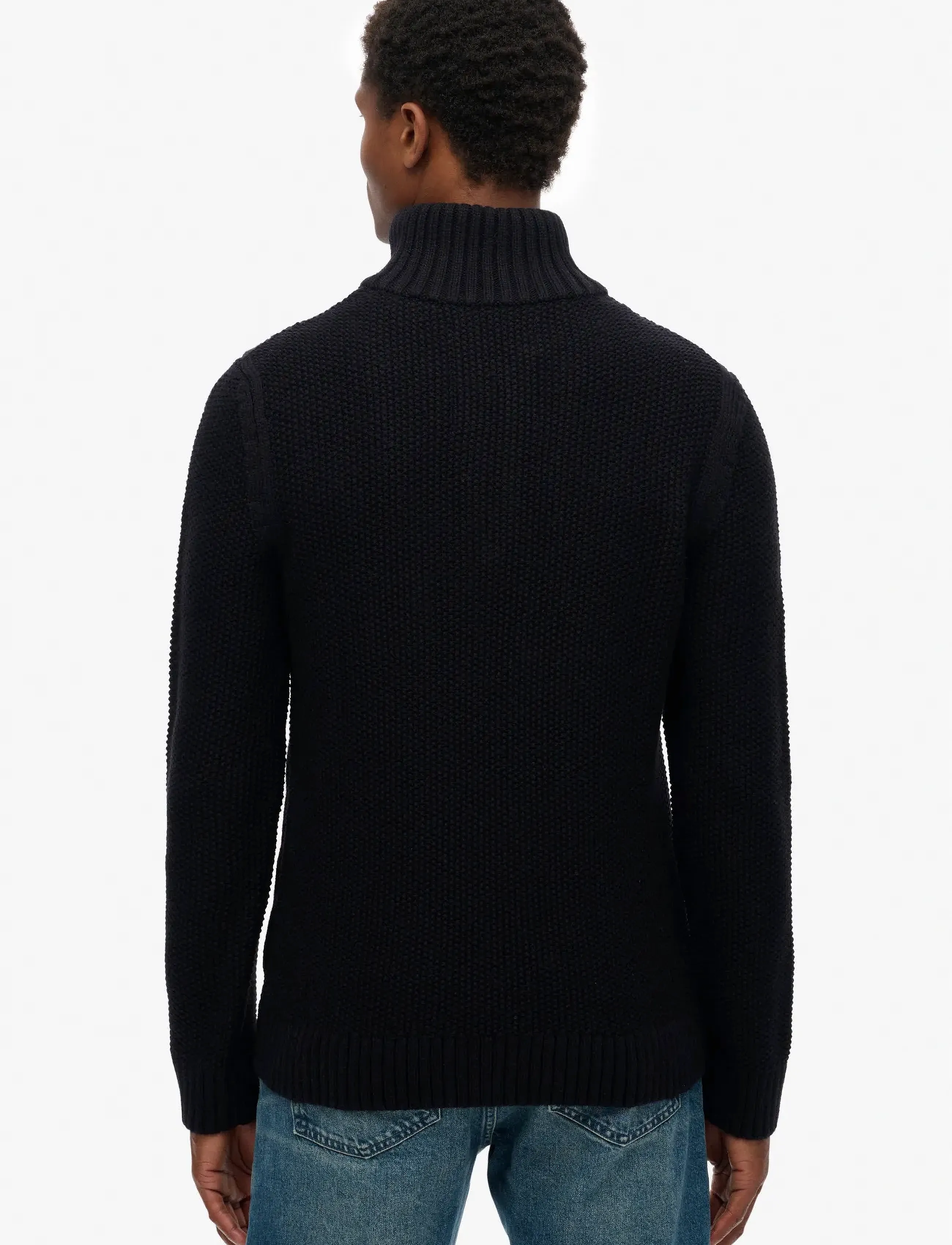 Superdry - JACOB CABLE KNIT HALF ZIP - strickmode - eclipse navy - 5