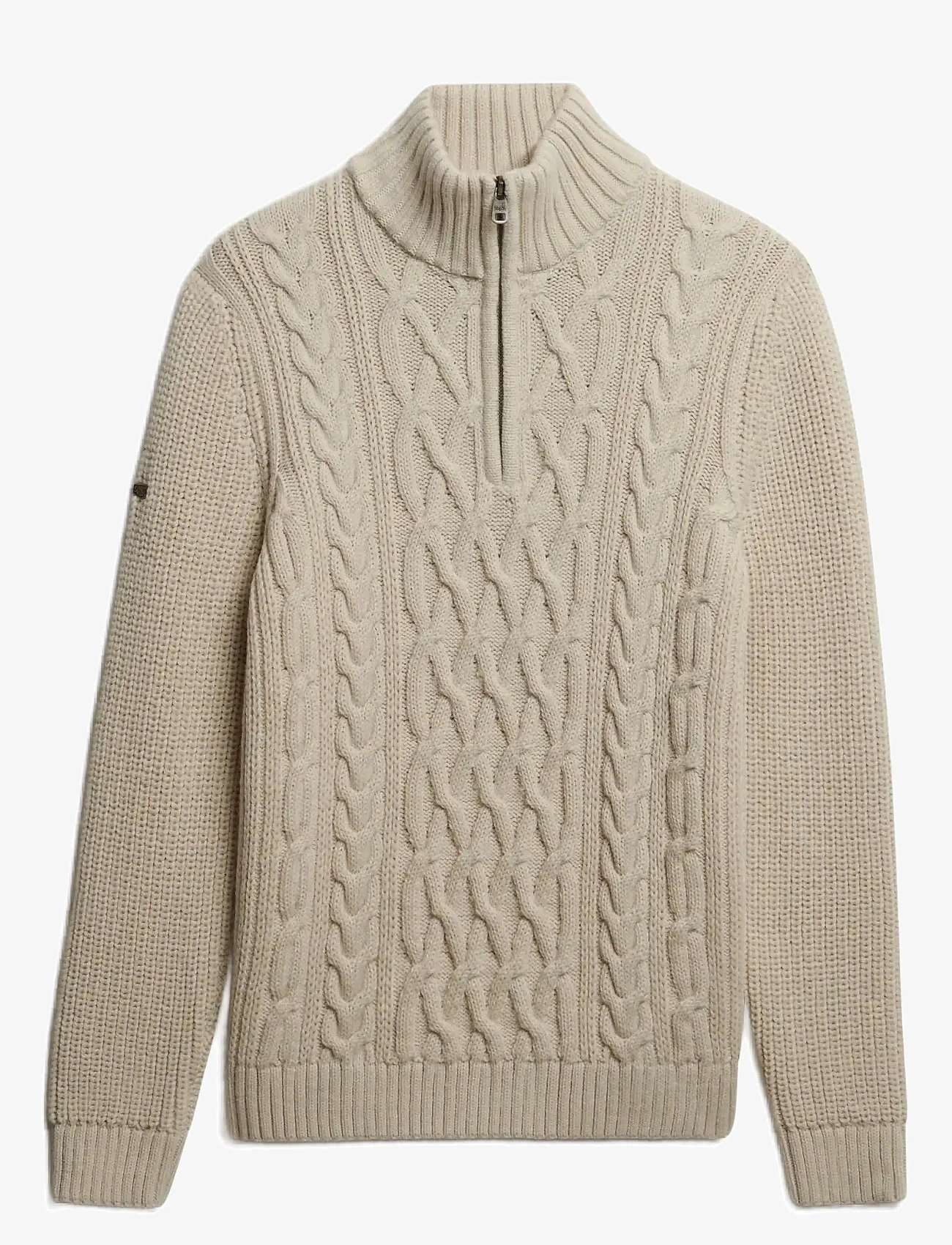 Superdry - JACOB CABLE KNIT HALF ZIP - half zip strik - ecru - 1