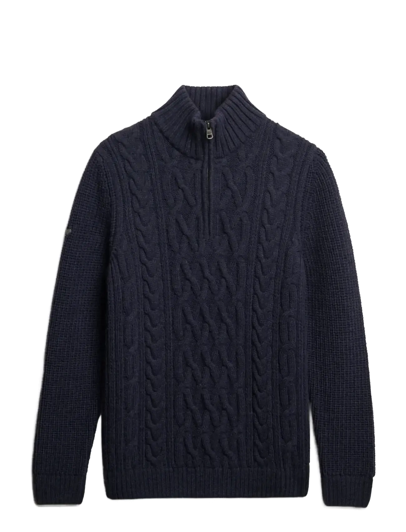 SUPERDRY Jacob Cable Knit Half Zip Navy - XL - Herren