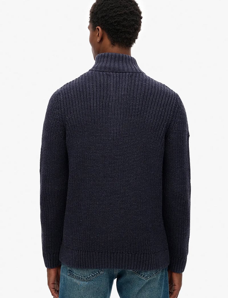 Superdry - JACOB CABLE KNIT HALF ZIP - half zip-tröjor - indigo - 5