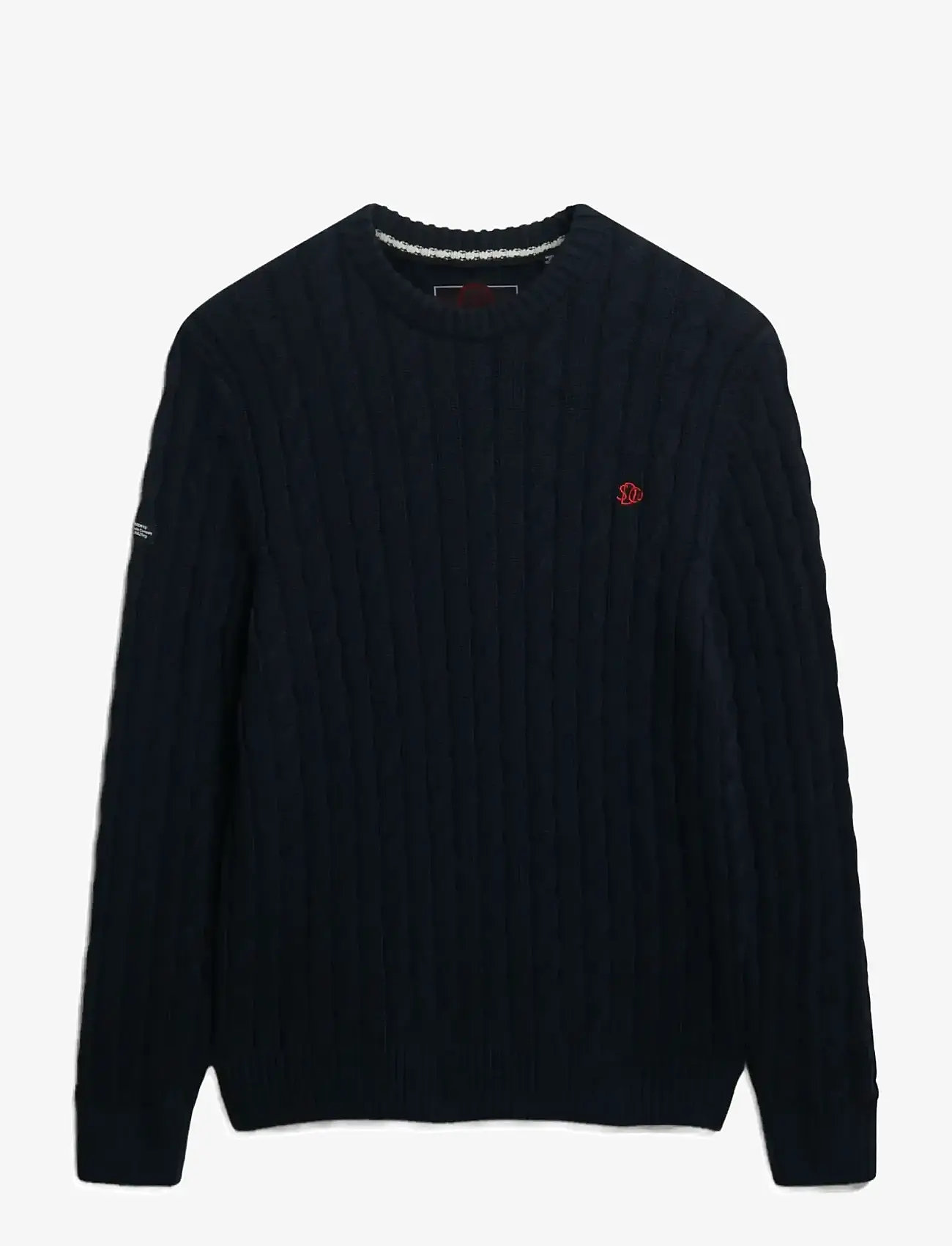 Superdry - COTTON CABLE KNIT CREW - rundhalsad - eclipse navy - 1
