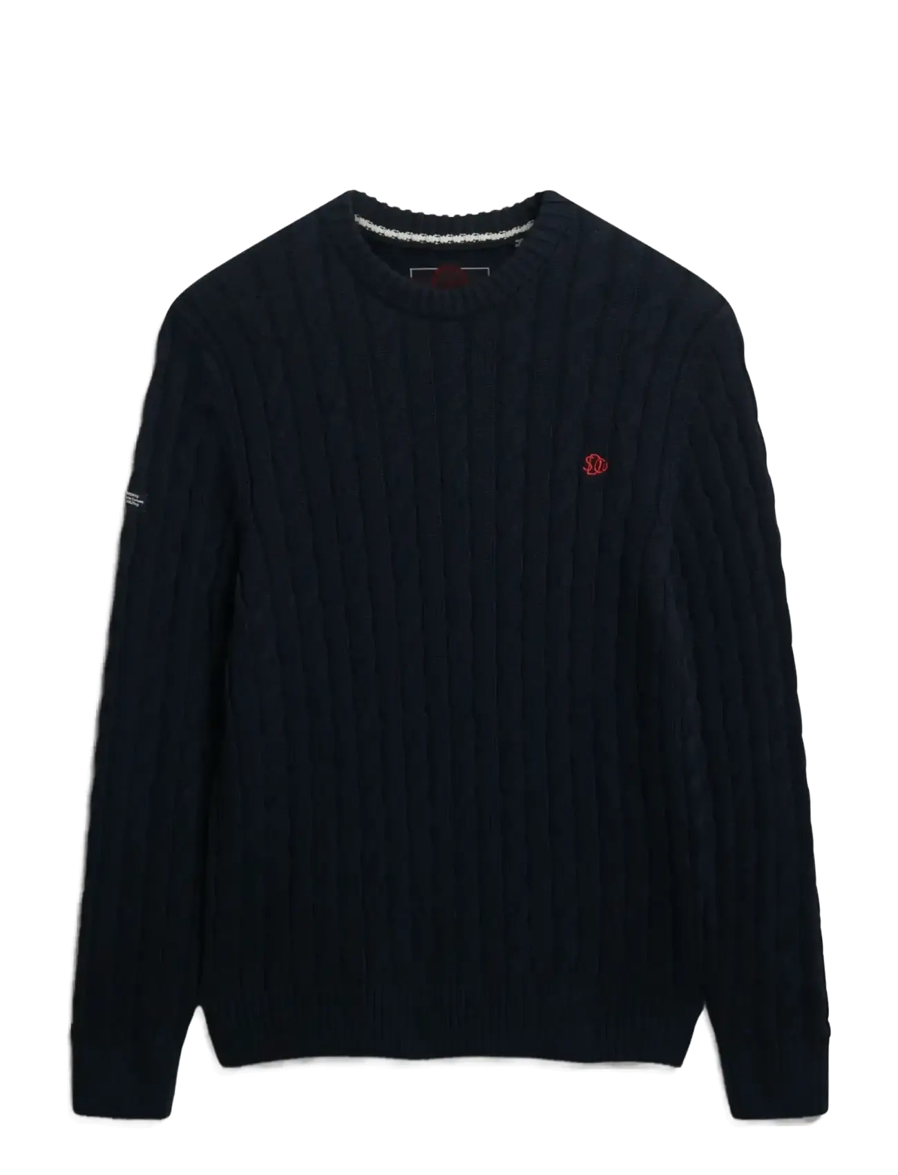 Superdry COTTON CABLE KNIT CREW - Rundhals - ECLIPSE NAVY / navy