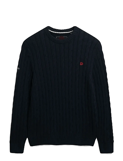 Cotton Cable Knit Crew - Rund Hals