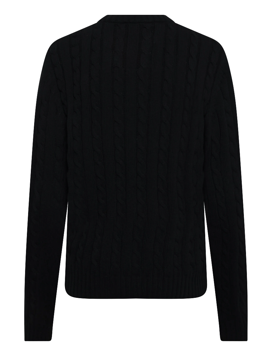 Superdry - COTTON CABLE KNIT CREW - rund hals - black - 2