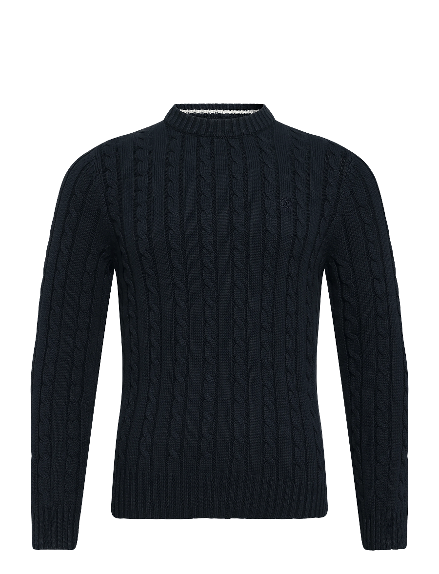 Superdry - COTTON CABLE KNIT CREW - rundhals - eclipse navy - 1