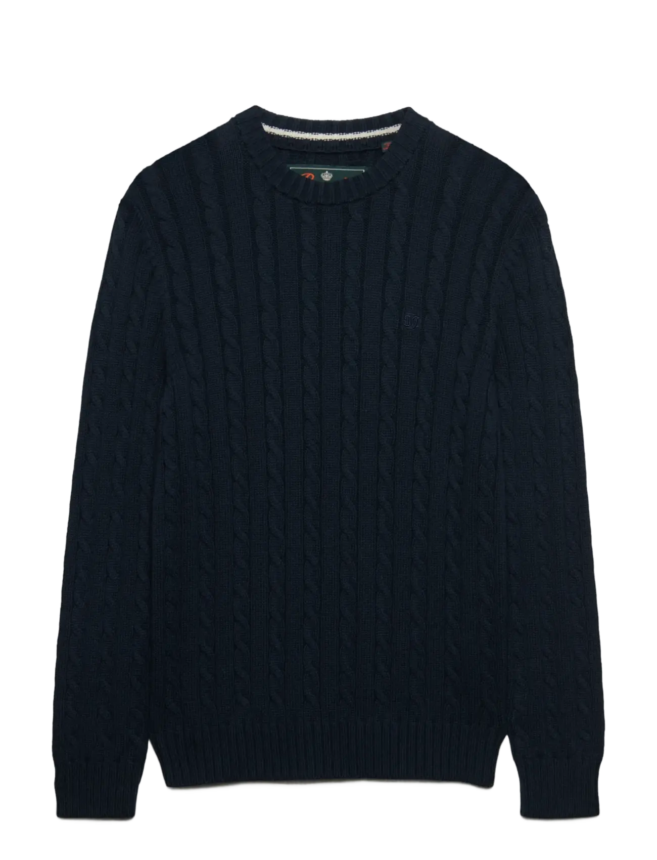 Superdry COTTON CABLE KNIT CREW - Rund hals - ECLIPSE NAVY / navy