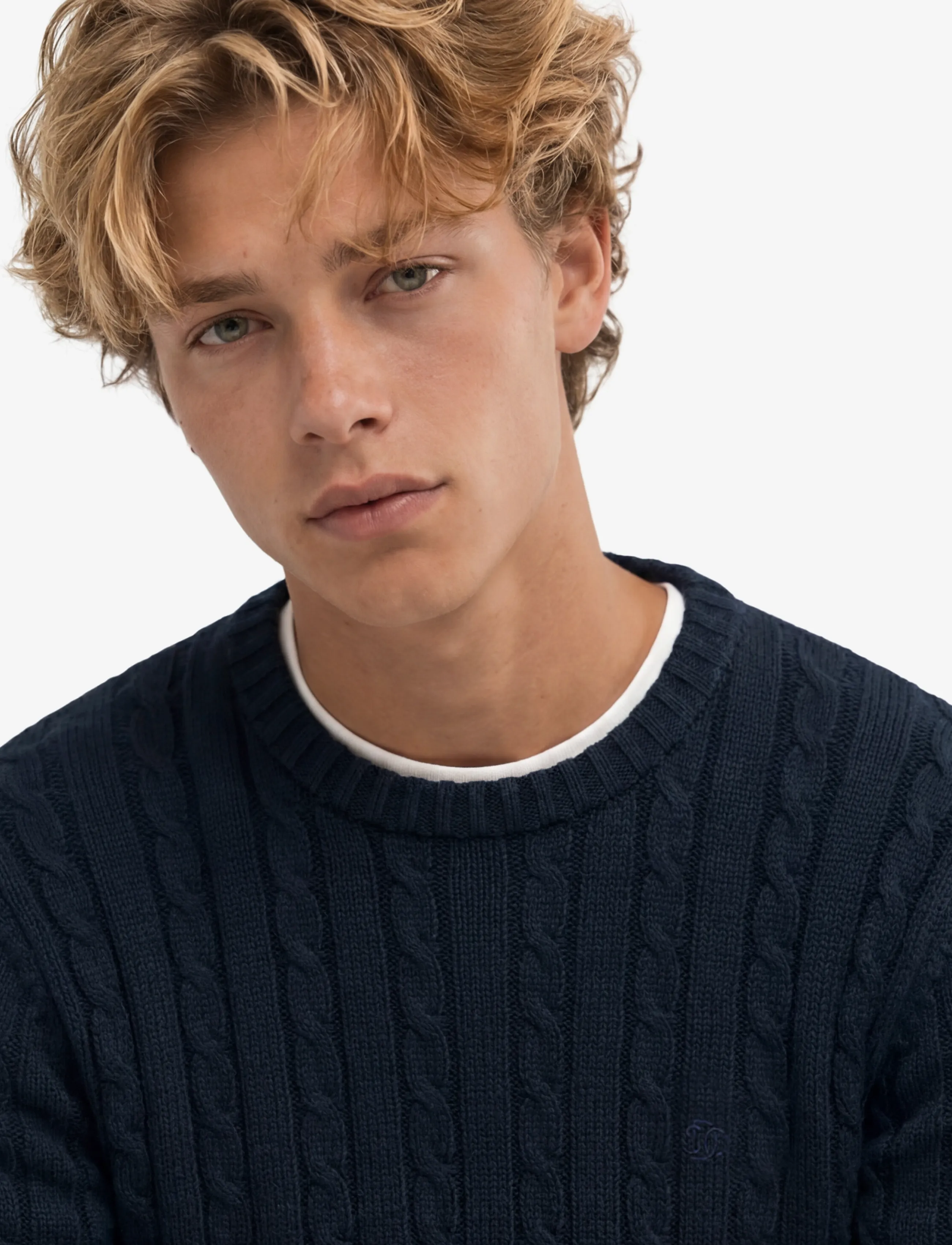 Superdry - COTTON CABLE KNIT CREW - rund hals - eclipse navy - 3
