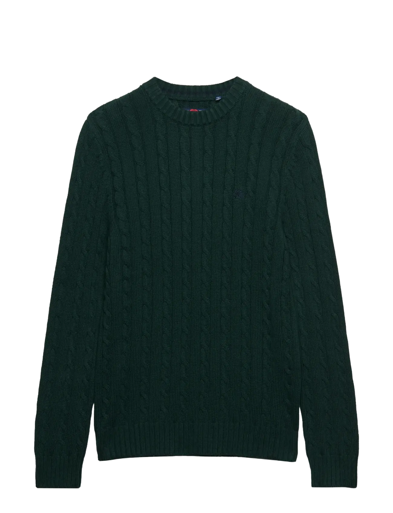 Superdry - COTTON CABLE KNIT CREW - Ümara kaelusega - quad green - 2