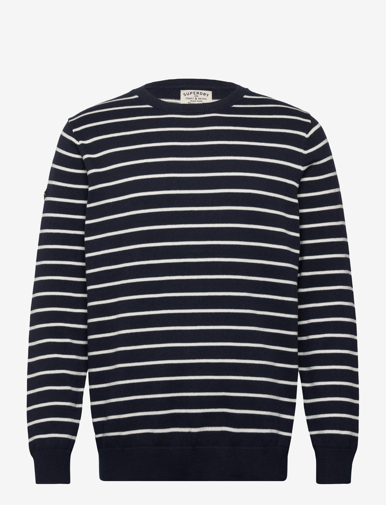 Superdry - MERCHANT BRETON JUMPER - rundhalsad - navy breton stripe - 1