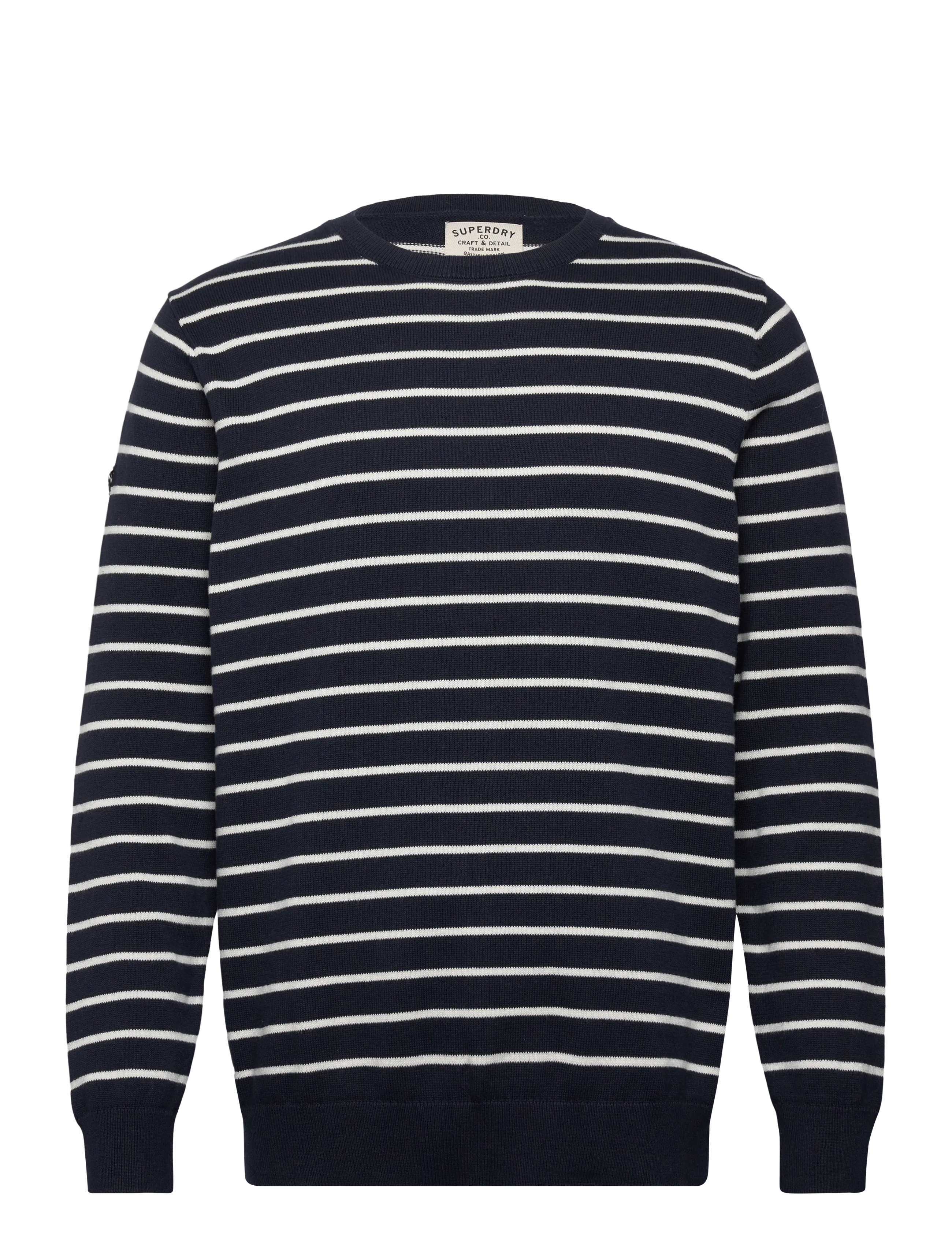 Superdry MERCHANT BRETON JUMPER - Rundhals - NAVY BRETON STRIPE / navy