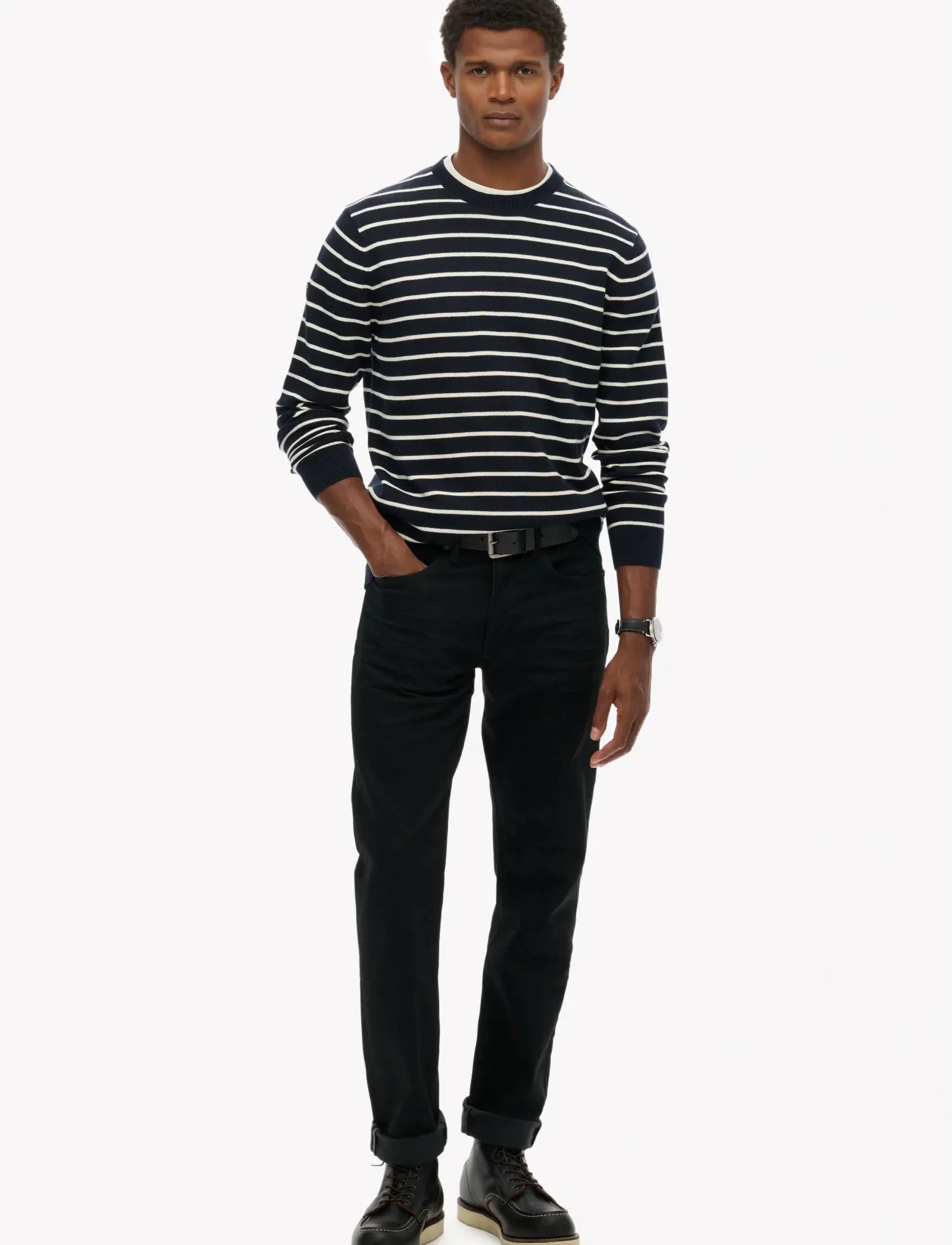Superdry - MERCHANT BRETON JUMPER - rundhals - navy breton stripe - 5