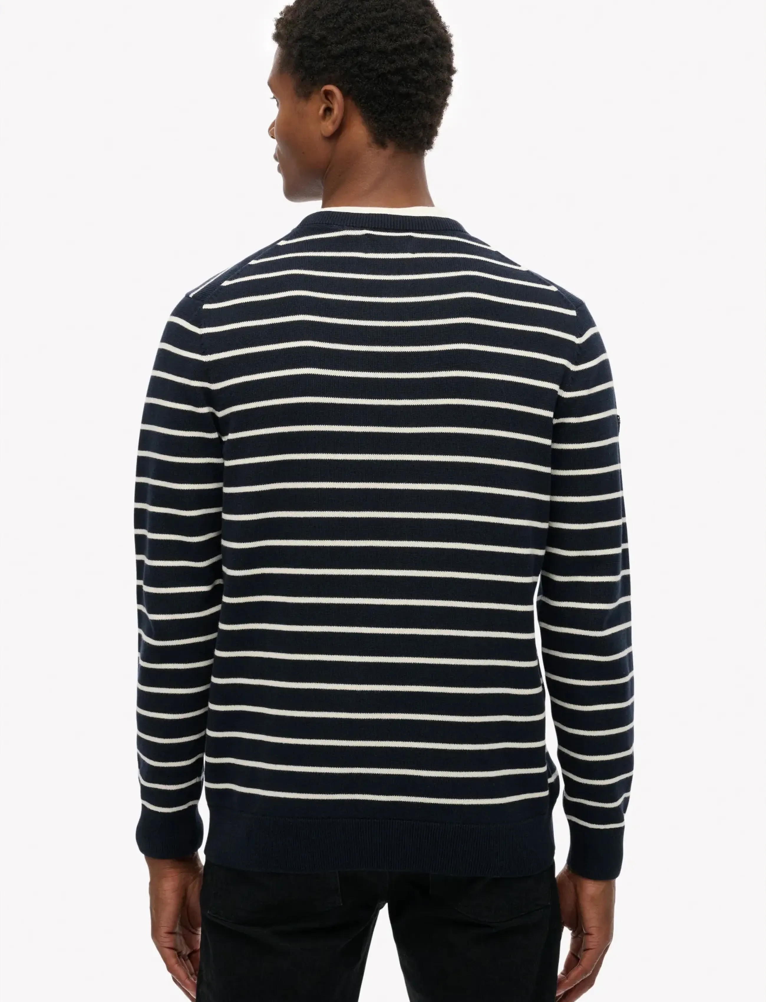 Superdry MERCHANT BRETON JUMPER - Rundhals - NAVY BRETON STRIPE / navy