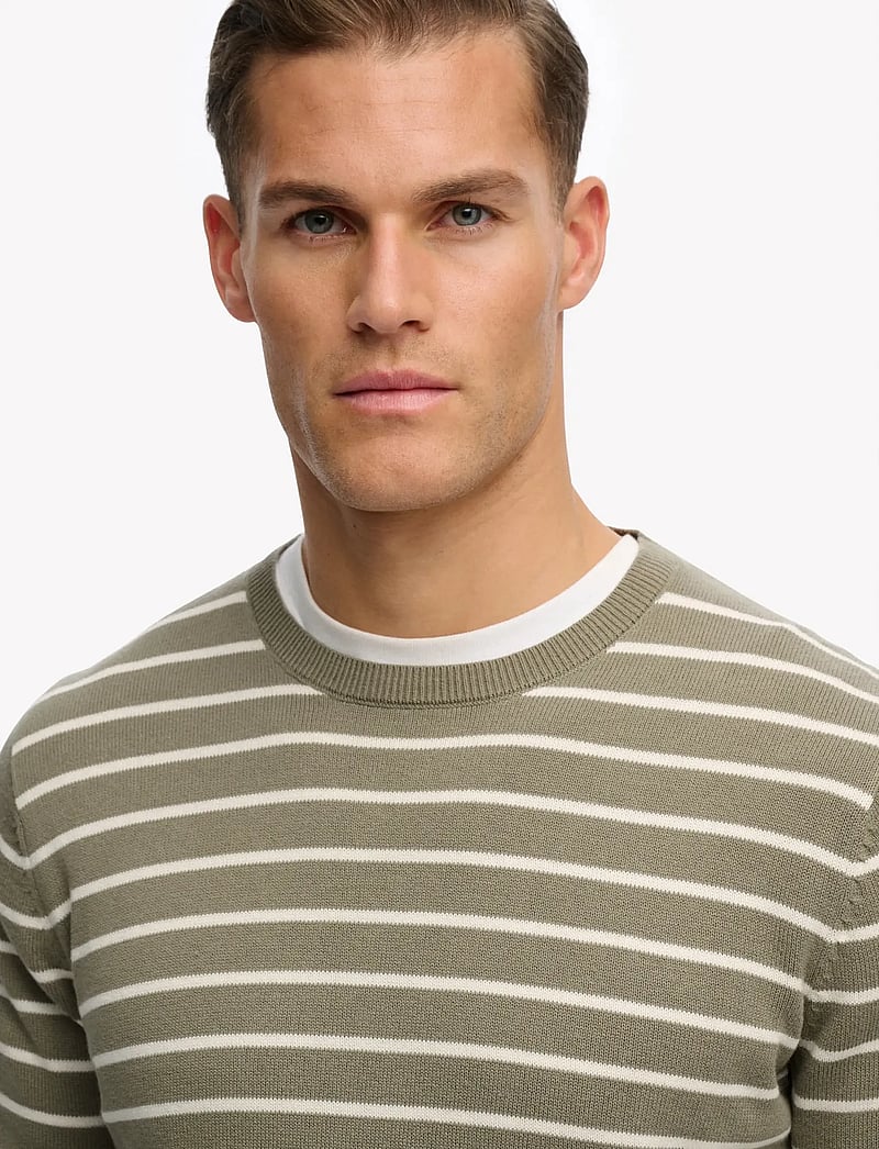 Superdry - MERCHANT BRETON JUMPER - rundhals - olive breton stripe - 3