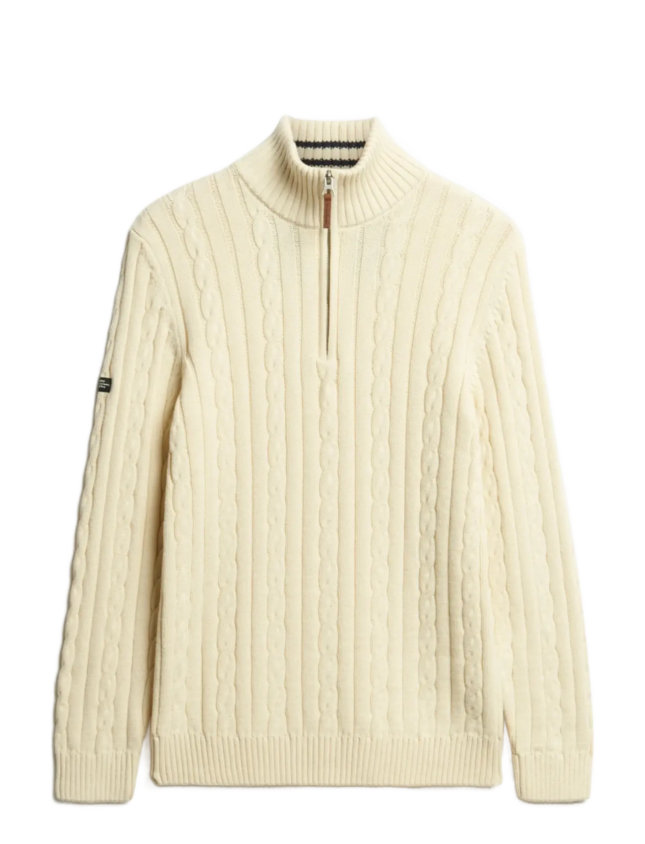Superdry PREPPY COTTON CABLE HALF ZIP - New arrivals - CREAM / cream